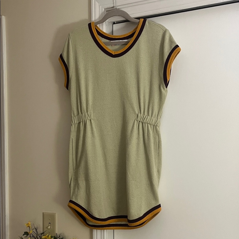 Free People Light Sage retro vibes mini dress Bundle 3/$65